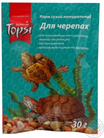 Корм сух.натуральний д/черепах Topsi 30г