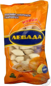 Вареники Левада с картофелем замороженные 1кг Украина