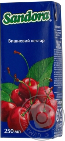 Нектар Сандора вишневый осветленный пастеризованный 250мл Украина