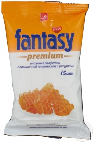 Серветки Молоко/мед Fantasy Premium 15шт