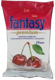 Серветки Вишня/крем Fantasy Premium 15шт