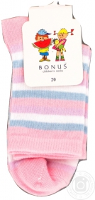 Шкарпетки дитячі рожеві Бонус 2005 р.20