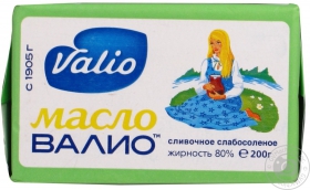 Масло Валио Сливочное слабосленое 80% 200г Финляндия