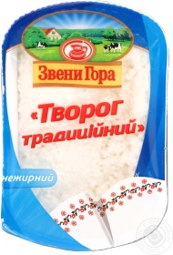 Творог ЗвениГора Традиционный кисломолочный нежирный 0% 230г Украина