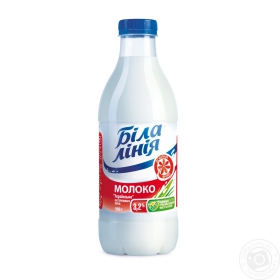 Молоко пастирезоване 3,2% Біла лінія акція пластикова пляшка 990г