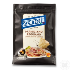 Сыр Занетти пармезан твердый тертый 32% 100г Италия