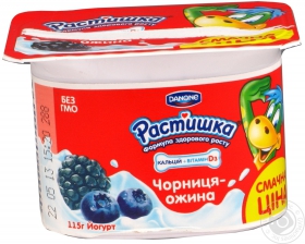 Продукт йогуртовый Растишка черника-ежевика 2.5% 115г Украина