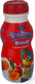 Йогурт Растишка питьевой персик-абрикос 1.5% 200г Украина
