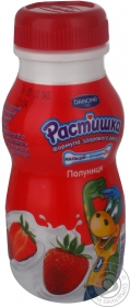 Йогурт Растишка питьевой клубника 1.5% 200г Украина