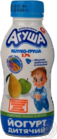 Йогурт детский Агуша яблоко-груша 2.7% 200г Украина