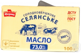 Масло Селянське Ферма 73% 100г