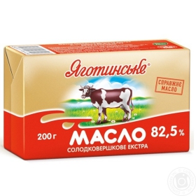 Масло Яготин 82% фольга 200г