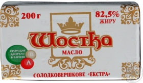 Масло солодковершкове Шостка Екстра 82,5% 200г