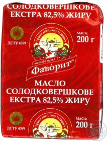 Масло Фаворит Екстра 82,5% 200г