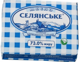 Масло Селянское сладкосливочное 73% 200г Украина