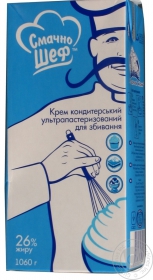 Крем кондитерский На здоровье 26% 1060г Украина