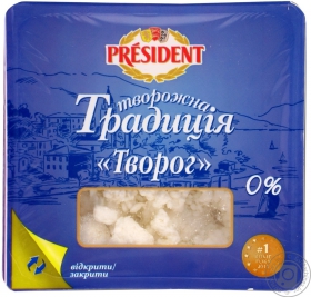 Твогог Президент Творожная традиция 0% 450г Украина