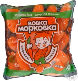 Морква палички Вовка Морковка пол.пакет 250г