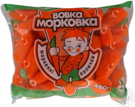 Морква палички Вовка Морковка пол.пакет 450г
