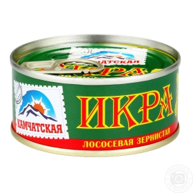 Икра Камчатская лососевая зернистая красная 120г Украина