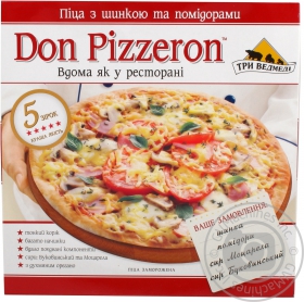 Піцца з шинкою та помідорами Don Pizzeron Три Ведмедi 350г