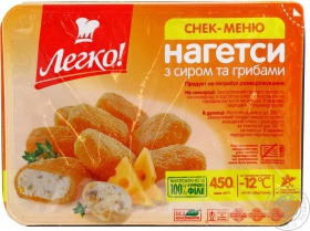 Нагетсы Легко с сыром и грибами замороженные 450г Украина