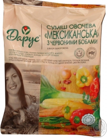 Смесь овощная Дарус Мексиканская с красными бобами замороженная 400г Украина