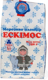 Морозиво вагове Ескімос  Рудь 750г