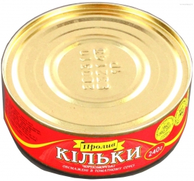 Кильки Пролив черноморские обжаренные в томатном соусе 240г Украина