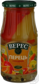 Перец Верес сладкий консервированный 505г Украина