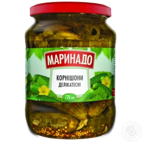 Корнишоны Маринадо деликатесные 3-6 см 720мл Украина