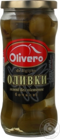 Оливки зелені Olivero без кісточок бочкові 350г