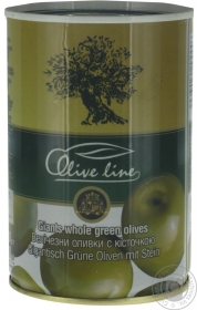 Оливки Olive Line величезні з кісточкою з/б 420г
