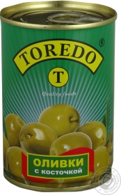 Оливки зелені з кісточкою Toredo 300мл