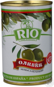 Оливки зелені Rio з кісточкою 300мл
