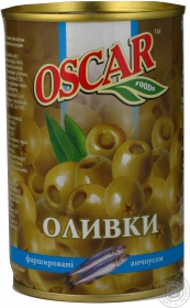 Оливки Oscar фаршировані Анчоус 300мл