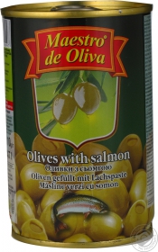 Оливки Maestro de Oliva фаршировані Сьомга 300мл