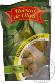 Оливки Maestro De Oliva Лимон пет.170мл