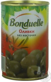 Оливки Бондюэль зеленые без косточки 314мл Испания