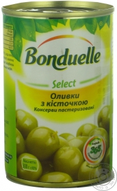 Оливки Бондюэль зеленые с косточкой 314мл Испания