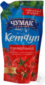 Кетчуп Чумак томатна д/п 450г