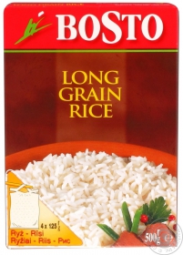 Рис довгий Bosto 4*125г