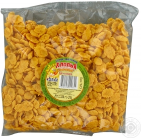 Пластівці кукурудзяні золотисті без цукру Витьба 330г