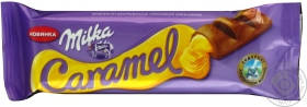 Шоколад з начинкою Карамель Milka 39г