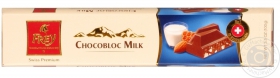 Шоколад молочный Фрей Чокоблок швейцарский с миндально-медовой нугой 100г в блоках Швейцария