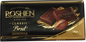 Шоколад черный Рошен Классик Брют 100г плиточный Украина