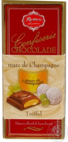 Шоколад молочний з начинкою Трюфель Марк де Шампань Ребер 100г