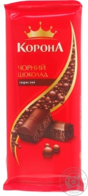 Шоколад чорний Пористий Корона 90г