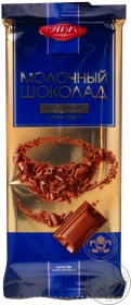Шоколад молочный АВК без сахара с фруктозой 90г плиточный Украина