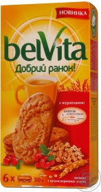Печенье Бельвита с клюквой 300г Чехия